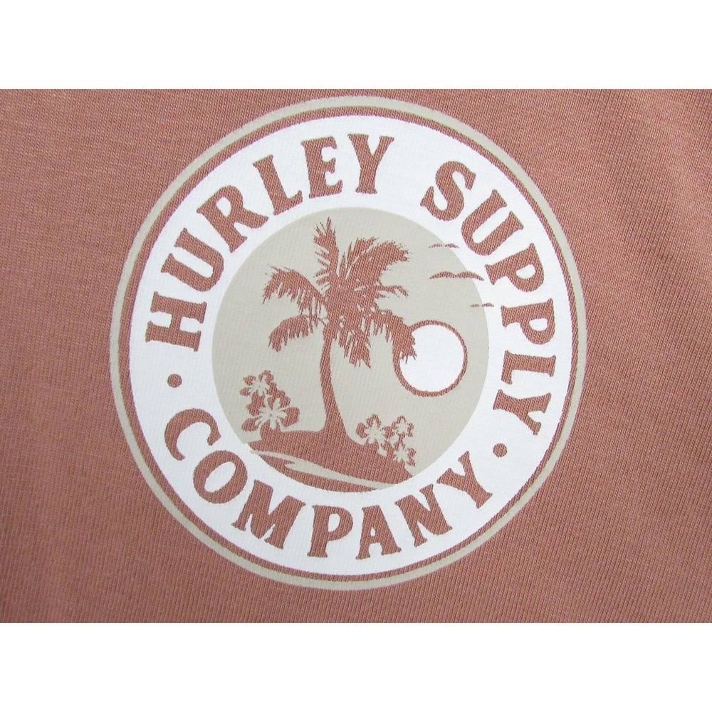 Hurley Shirt Mens XL Orange Supply Company Palm Tree Graphic Tee Surf Beach - Picture 4 of 8